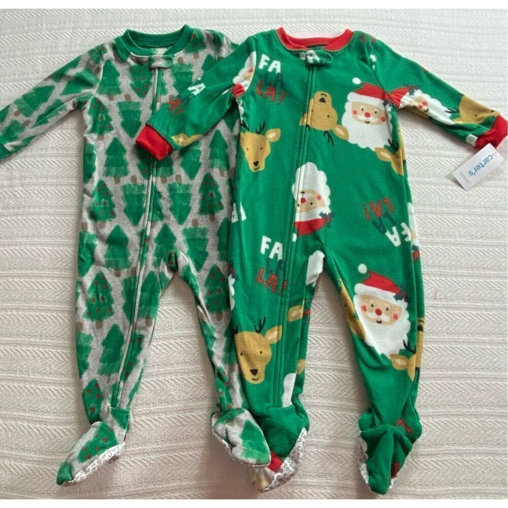 CARTER’S 2 -18M WINTER FLEECE FOOTED SLEEPERS